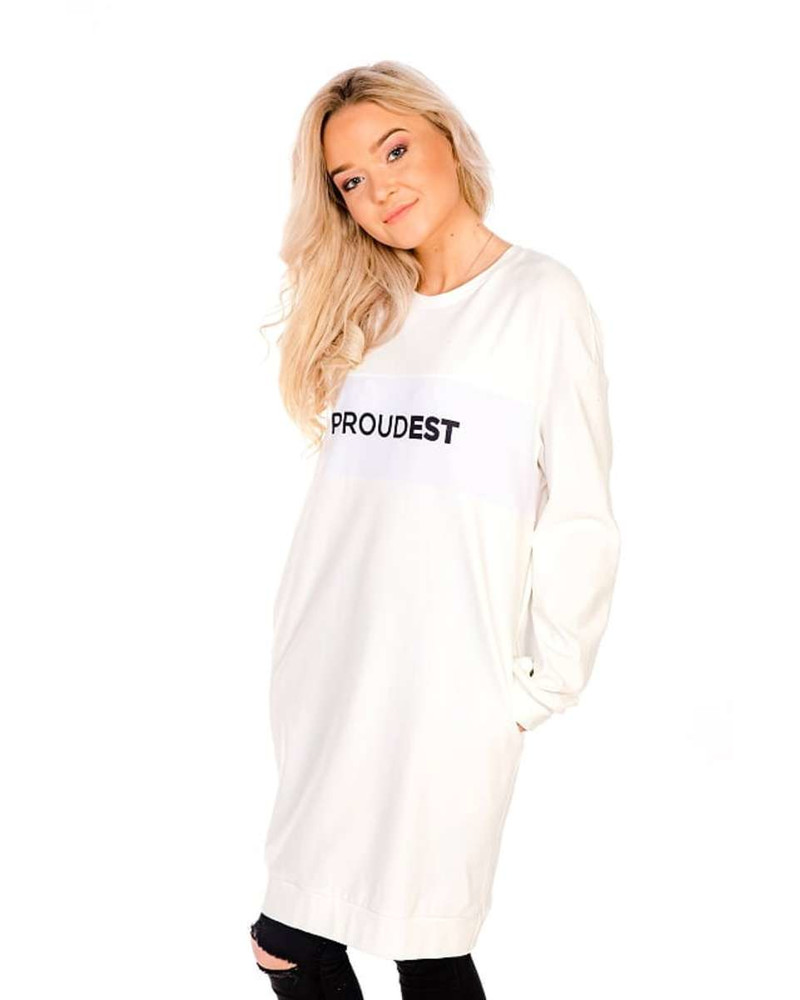 PROUDEST OVERSIZE DRESS WHITE