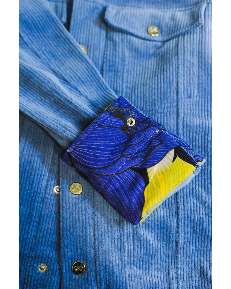 LIGHT BLUE VELVET JACKET