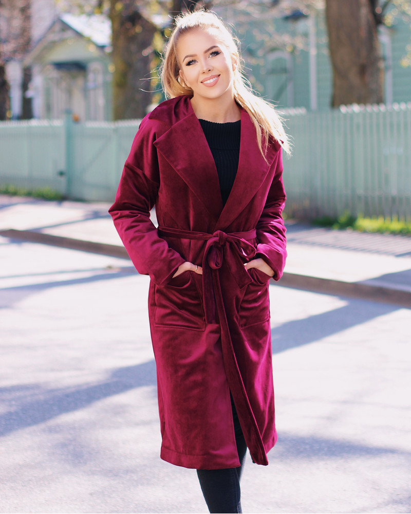 VELVET DREAMY COAT PURPLE