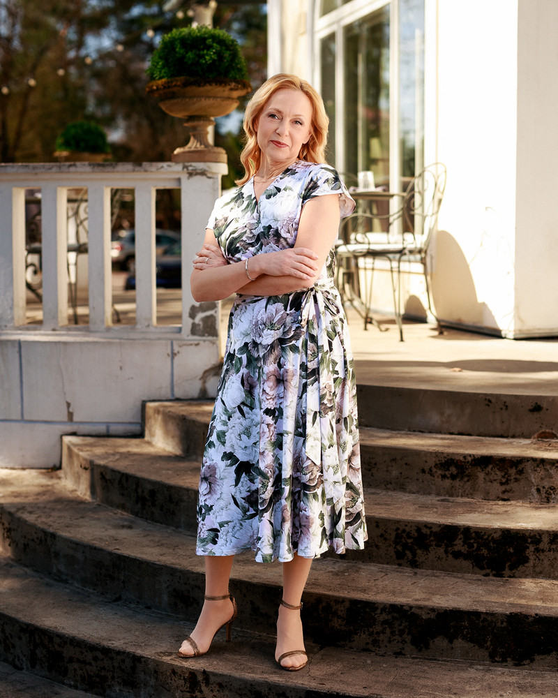 PASTEL PEONY SUMMER MOON MIDI DRESS