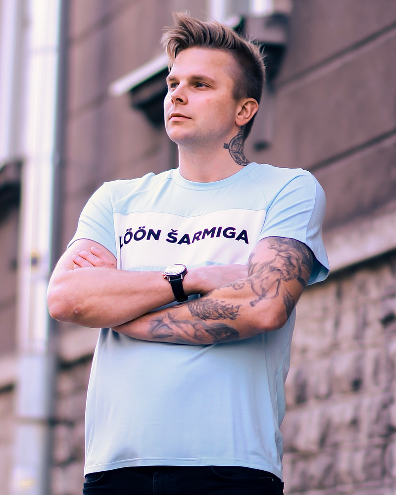 MEN LÖÖN ŠARMIGA T-SHIRT LIGHT BLUE