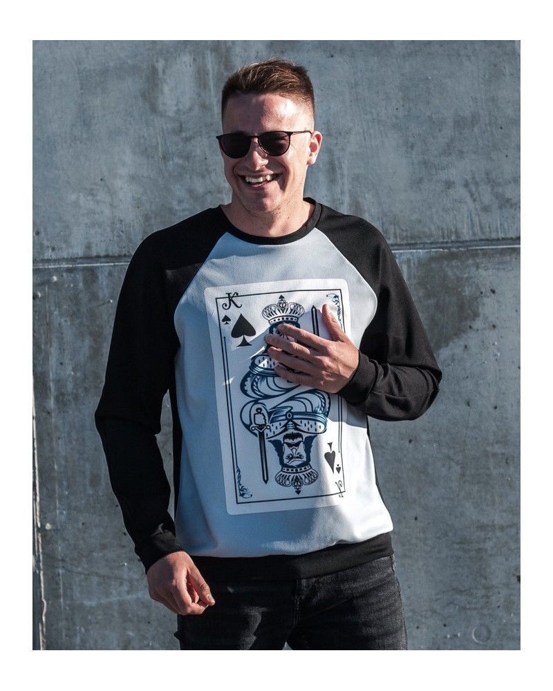 KING RAGLAN SWEATSHIRT BLACK