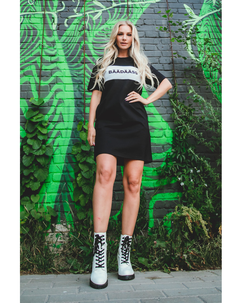 BÄÄDÄÄSS BLACK OVERSIZE MINI DRESS