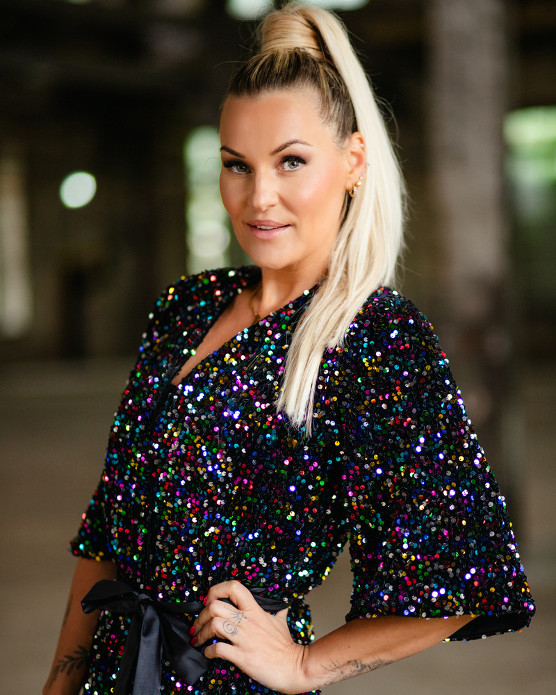 KIMONO DRESS SEQUIN COLORFUL