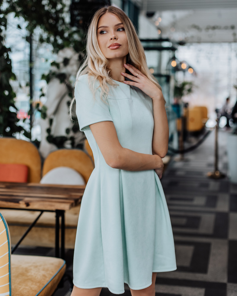 DOLL MINI DRESS SUEDE MINT