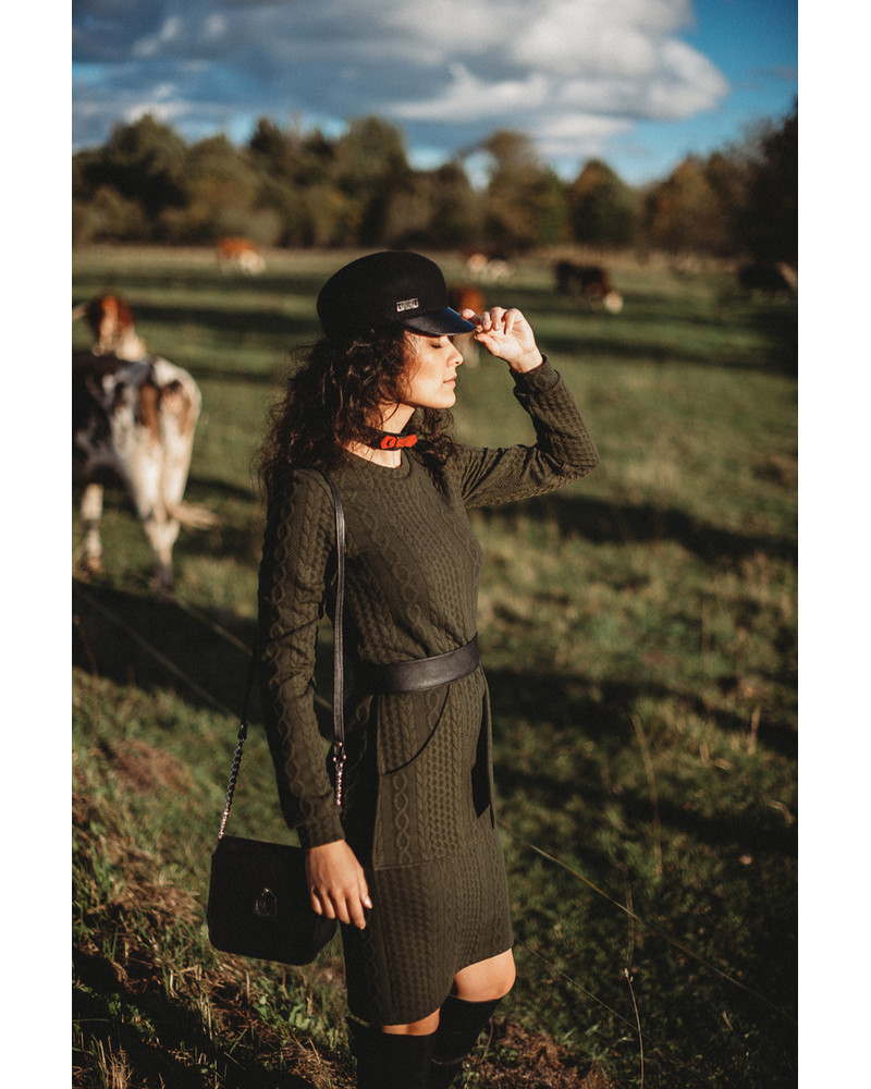ARMY JUMPER DRESS + POCKET BELT