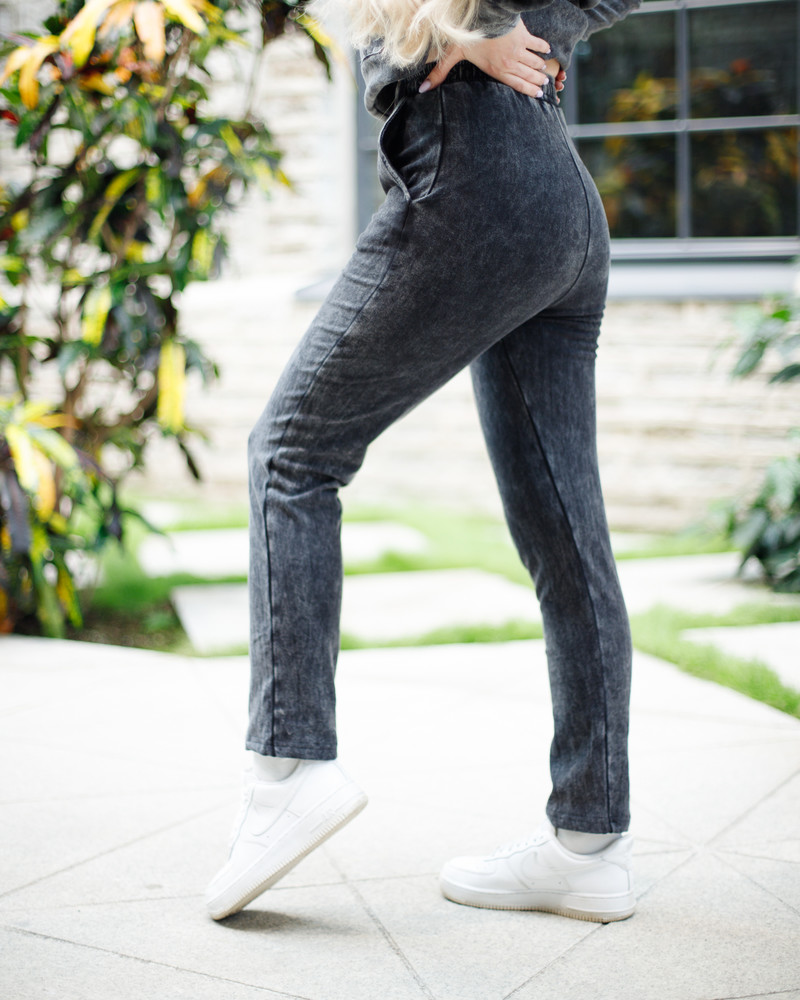 SWEATPANTS WOMEN ACID WASH