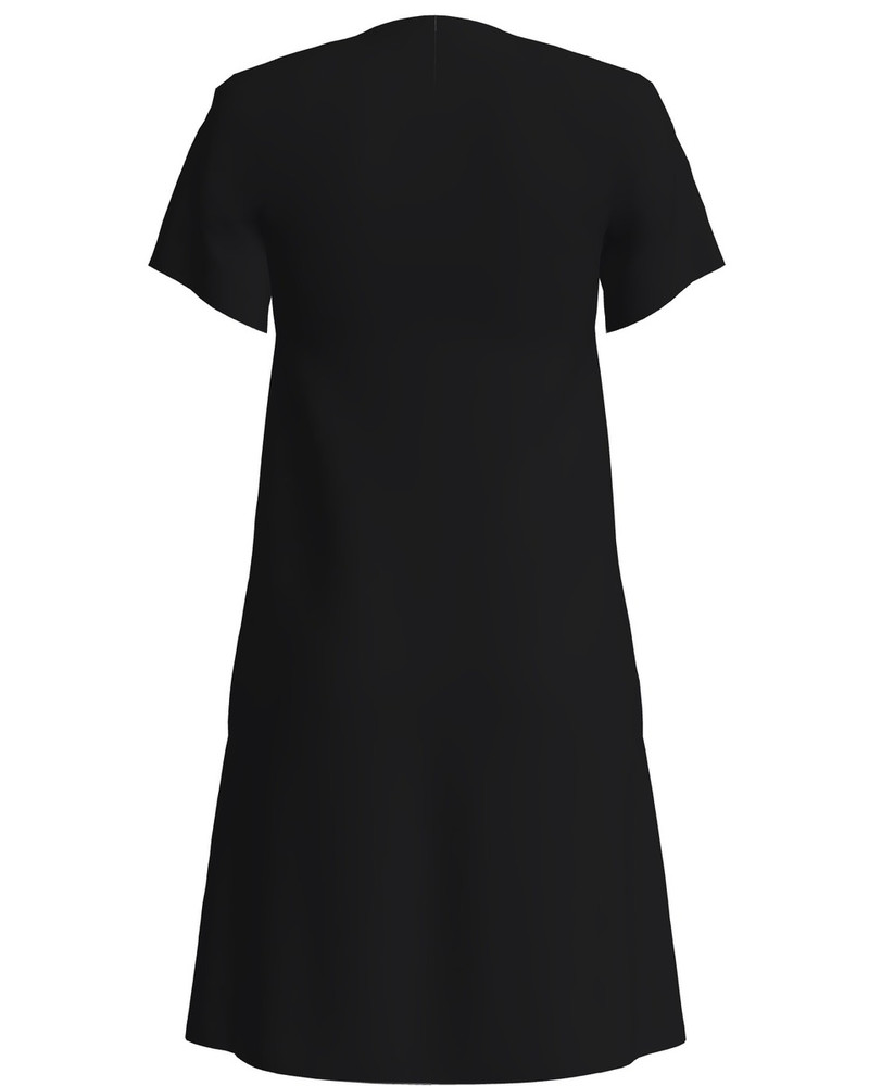 BLACK CAT PRINT DRESS BLACK