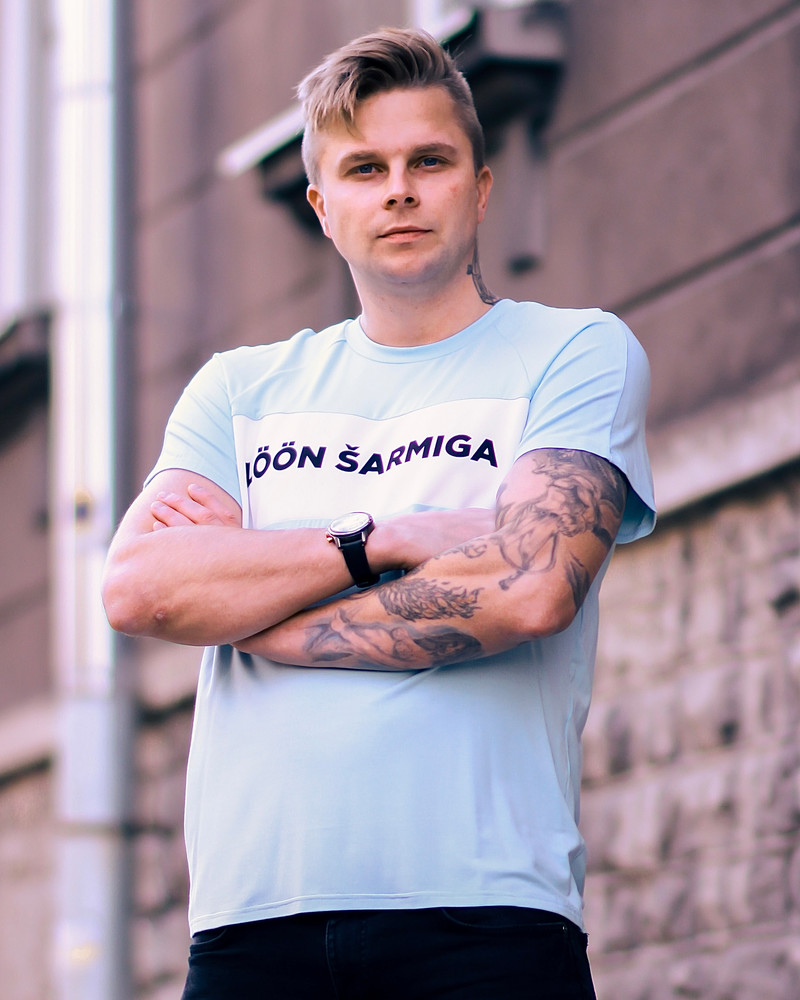 MEN LÖÖN ŠARMIGA T-SHIRT LIGHT BLUE