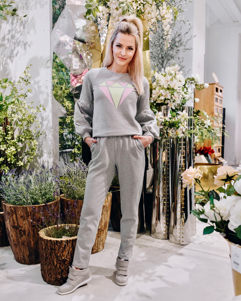 DIAMOND ALICE SWEATSHIRT LIGHT GREY
