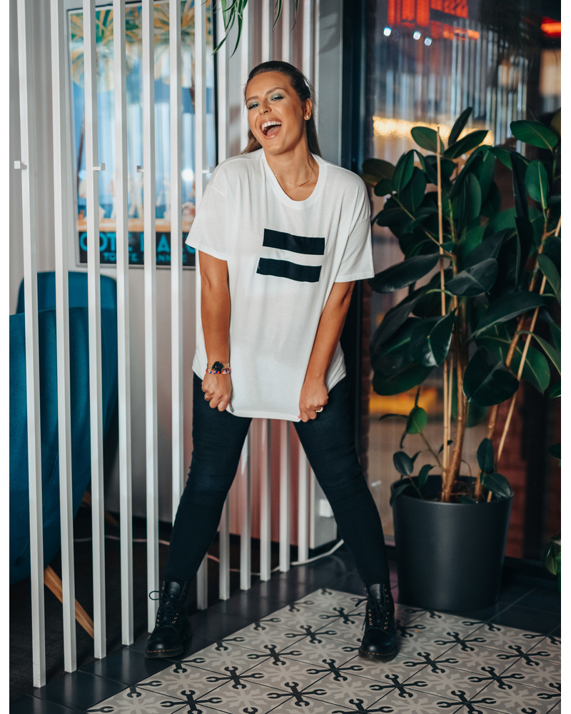 BLACK VÕRDSUS UNISEX T-SHIRT WHITE