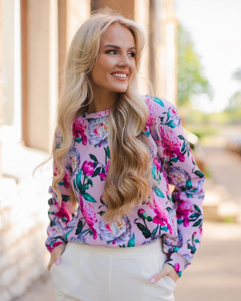 PEONY SWEATSHIRT BEIGE