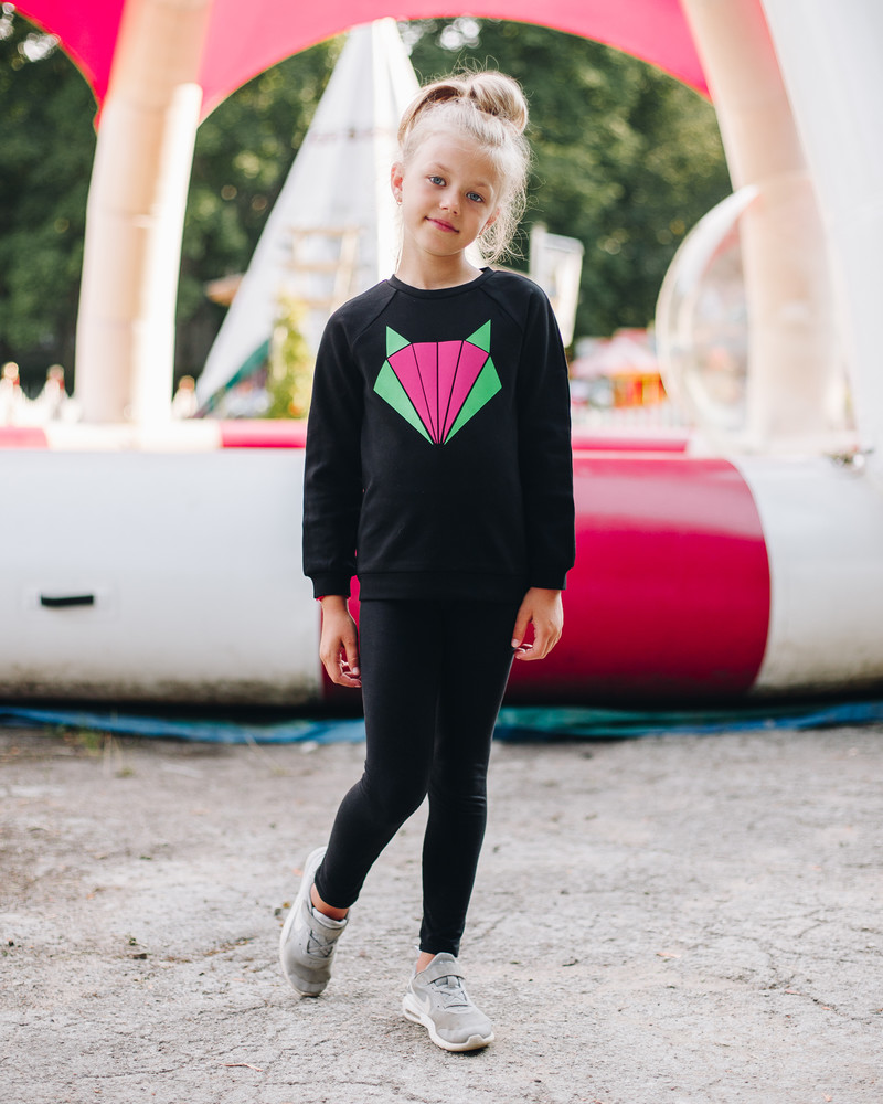 COLORFUL FOX KIDS SWEASHIRT BLACK