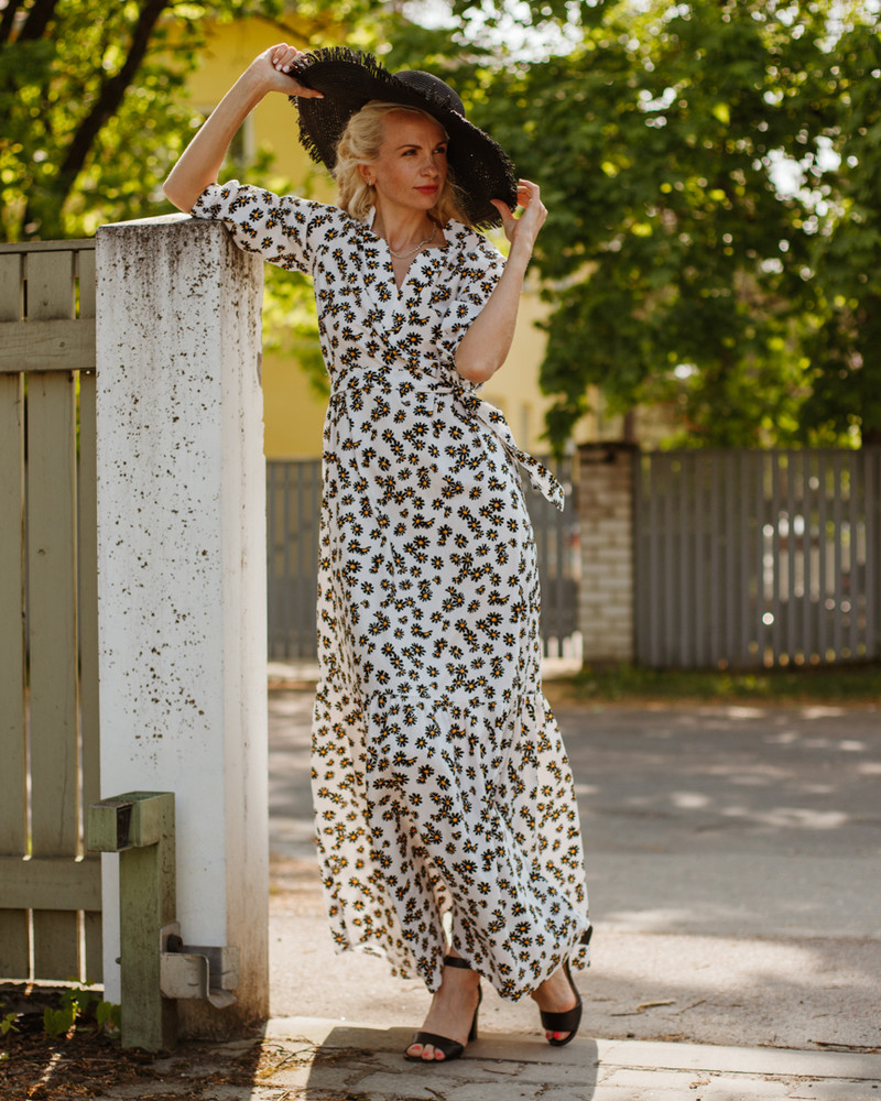SUMMER COMET MAXI DRESS DAISY WHITE