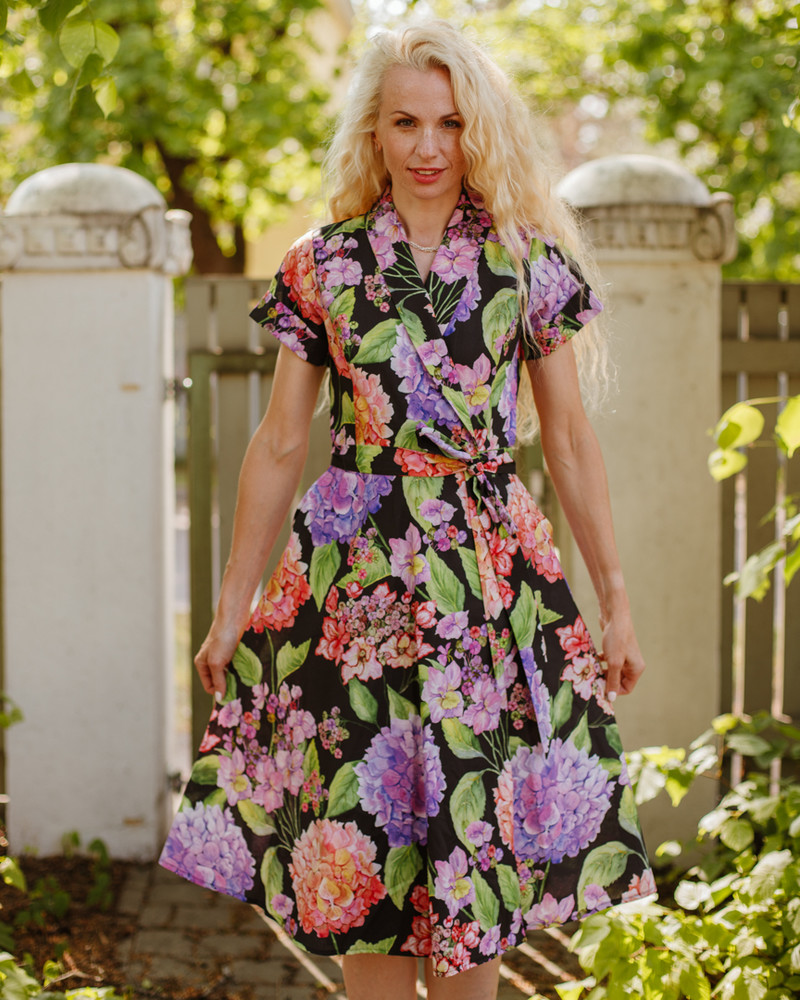HORTENSIA SUMMER MOON MIDI DRESS