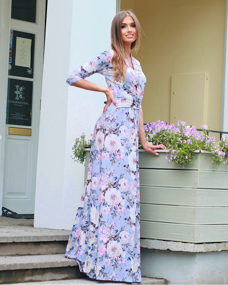 SCOTCH ROSE MAXI ELEGANT DRESS LILAC