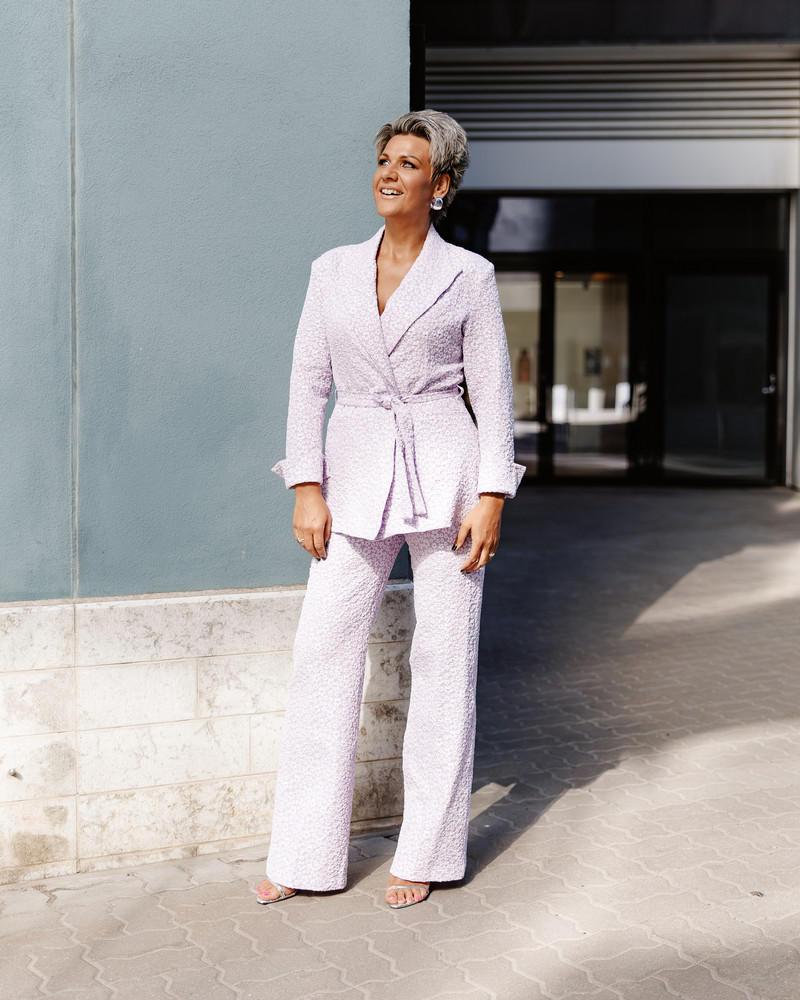 FLOWER POWER SUIT LILAC TROUSERS