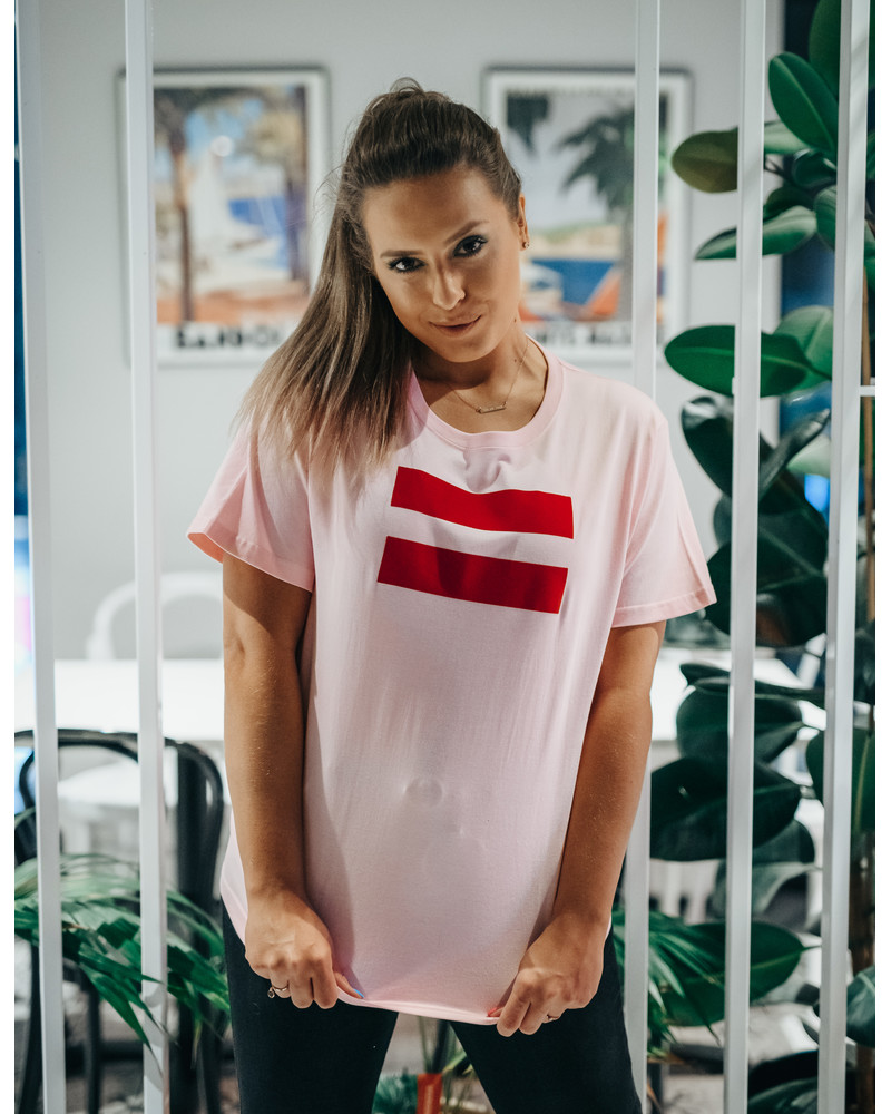 RED VÕRDSUS OVERSIZE T-SHIRT LIGHT PINK