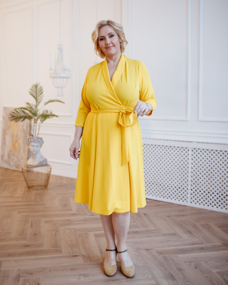 MOON MIDI DRESS YELLOW