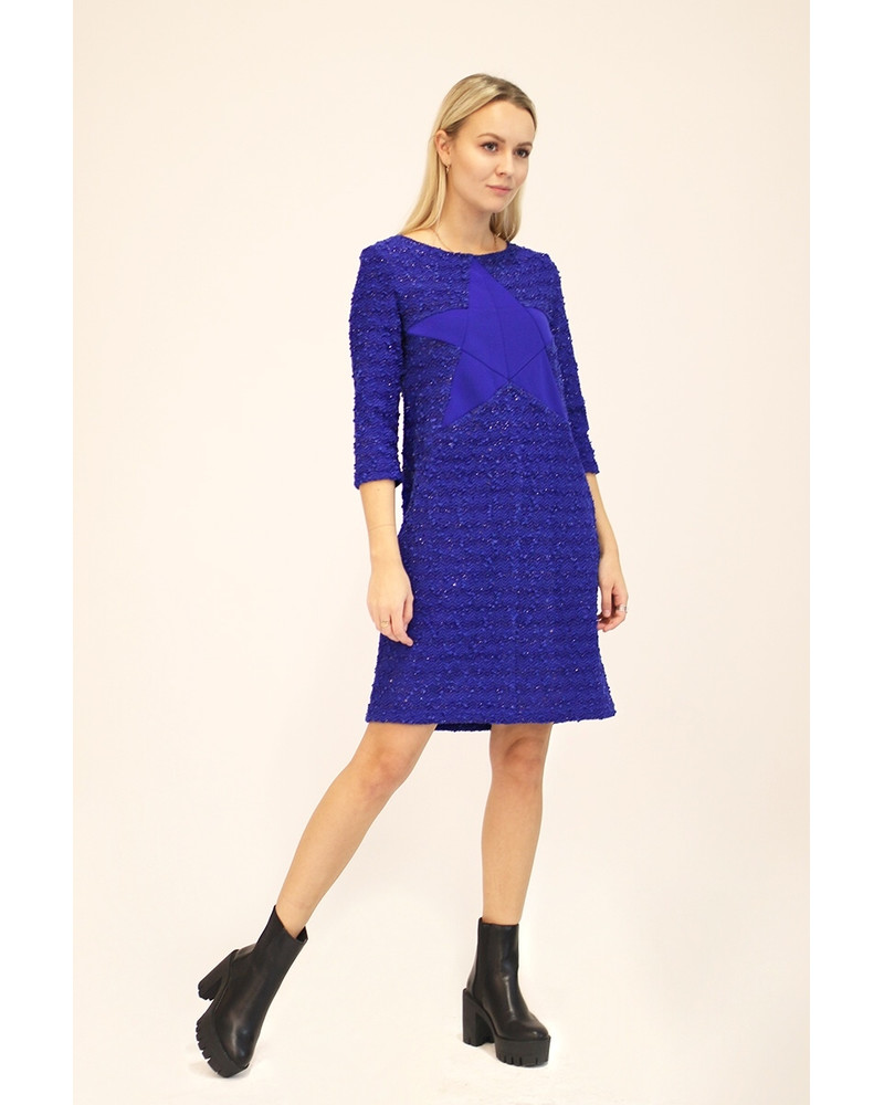 BLUE STAR KNIT DRESS
