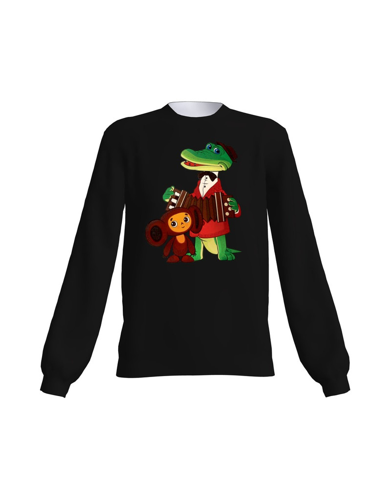 TŠEBURAŠKA&GENA MEN SWEATSHIRT BLACK