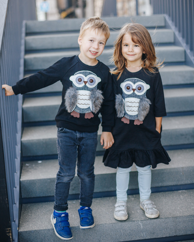 OWL KIDS SWEASHIRT BLACK