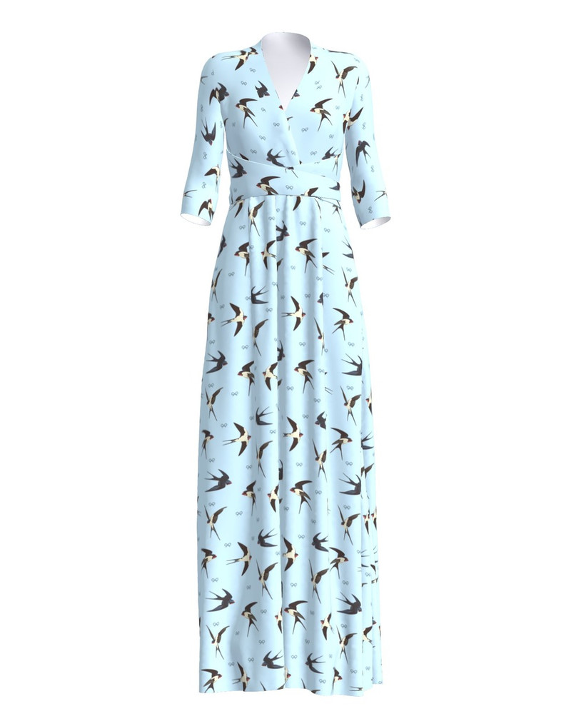 SWIFT ELEGANT MAXI DRESS LIGHT BLUE