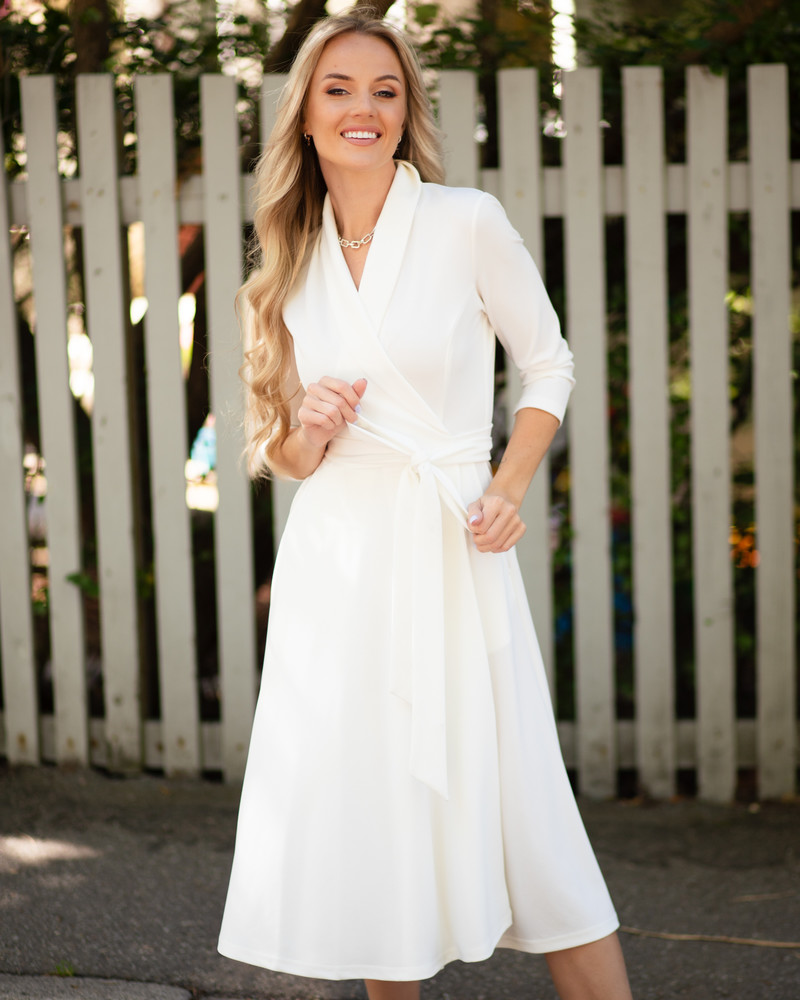 MOON MIDI DRESS WHITE