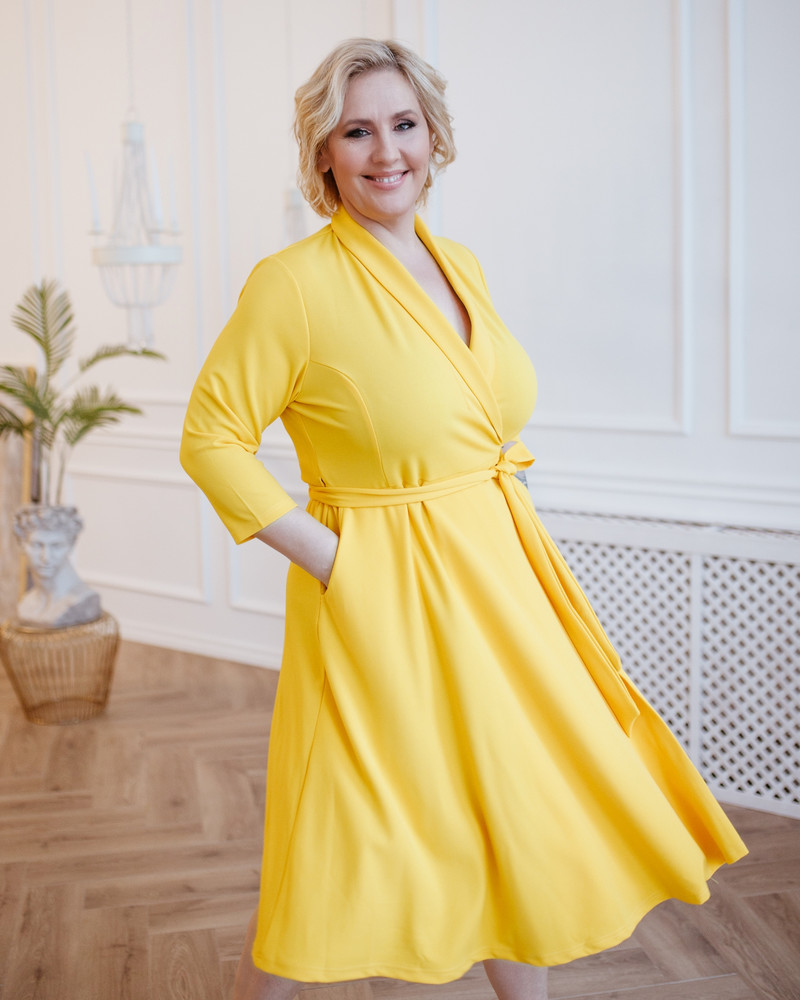 MOON MIDI DRESS YELLOW