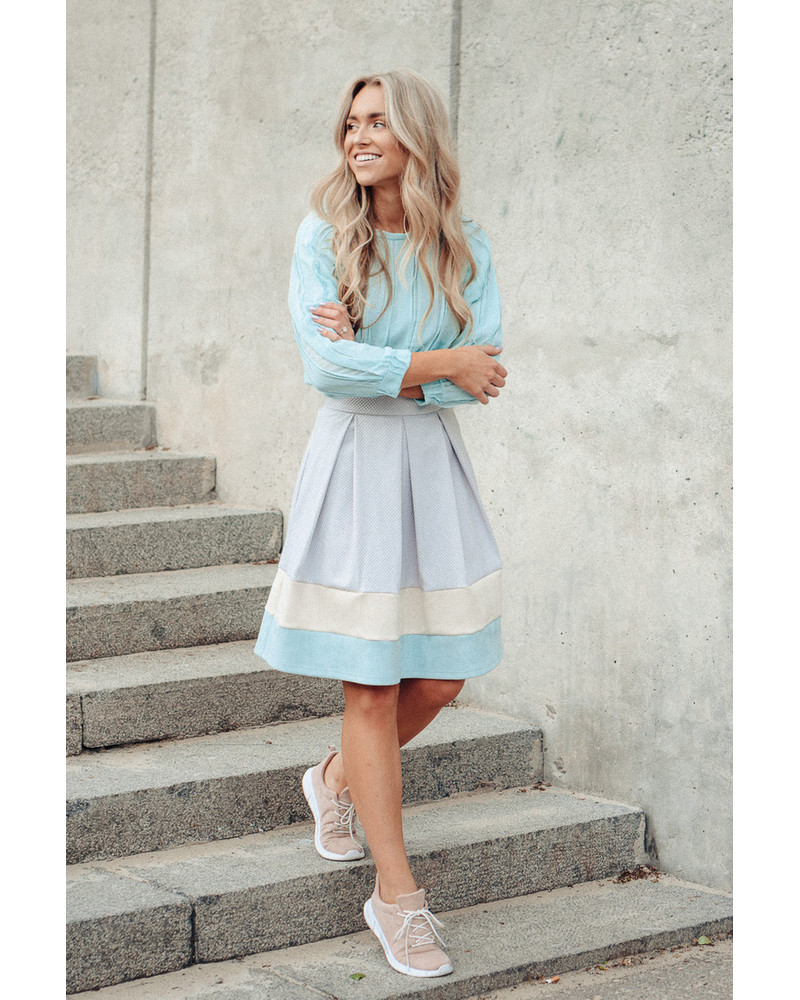 TRIO PETUNIA GREY SKIRT