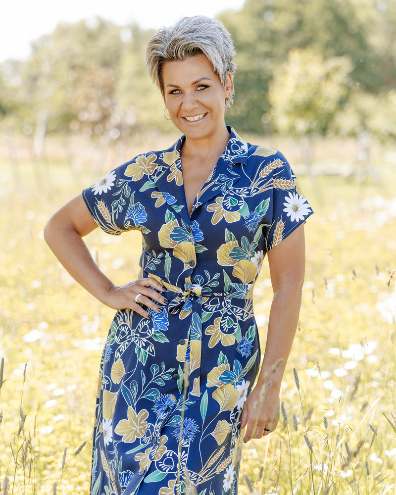 CORNFLOWER MIDI DRESS