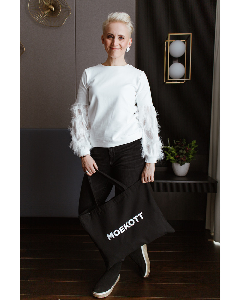 ALICE FRINGE SLEEVES SWEATSHIRT WHITE