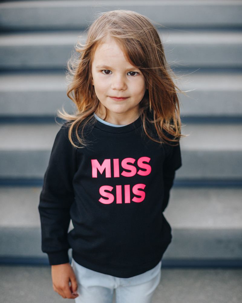 MISS SIIS KIDS SWEATSHIRT BLACK