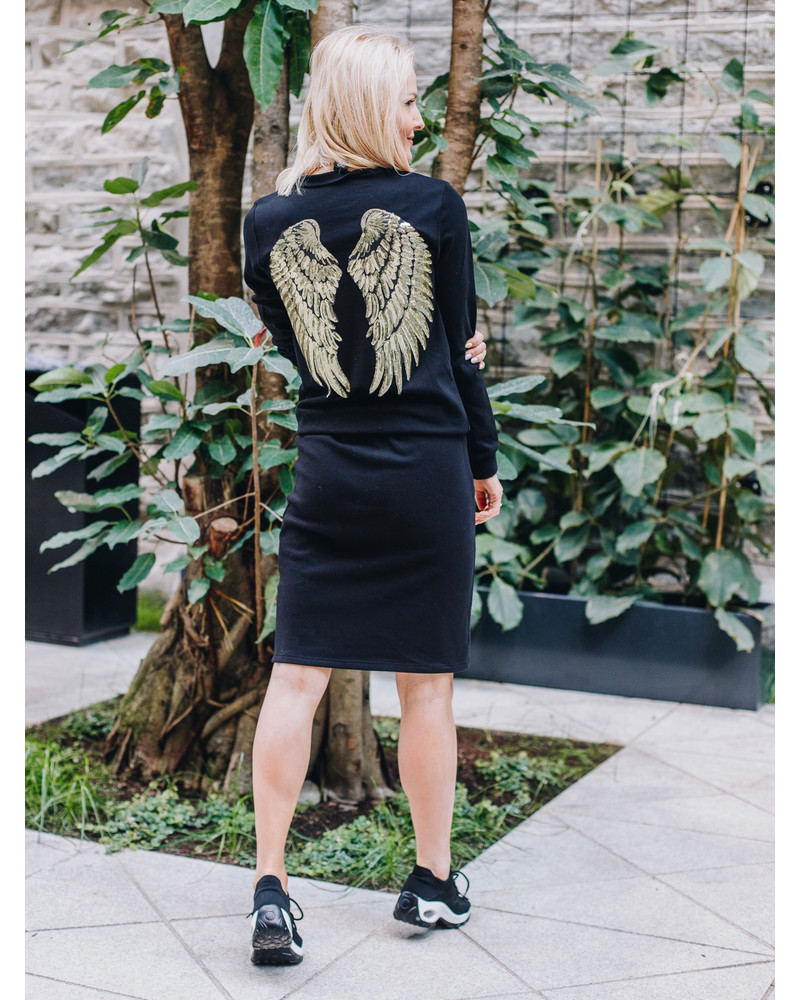 PENCIL SKIRT BLACK TRIKO