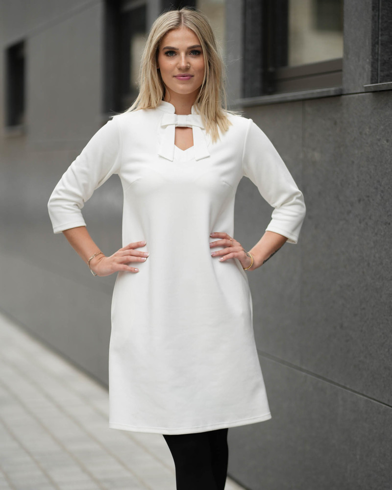 DOLLABLE QUARTER DRESS WHITE