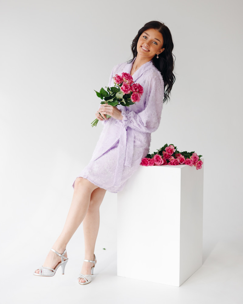 MOON DRESS FRINGE LILAC