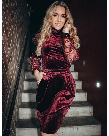 TULIP SKIRT BORDEAUX