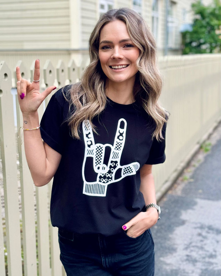 ROCK ON UNISEX T-SHIRT BLACK