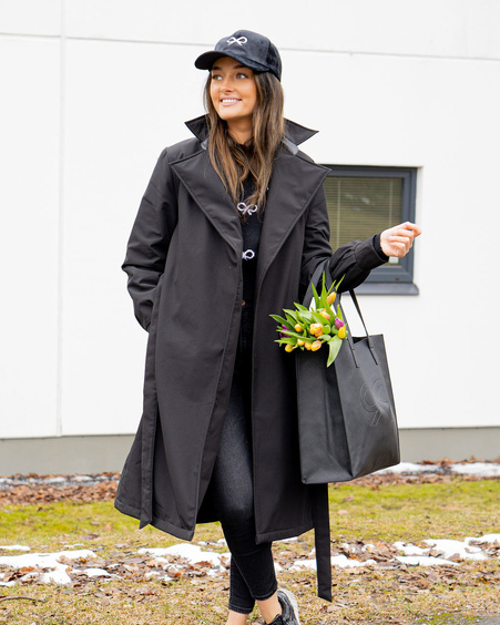 TD TRENCH COAT BLACK