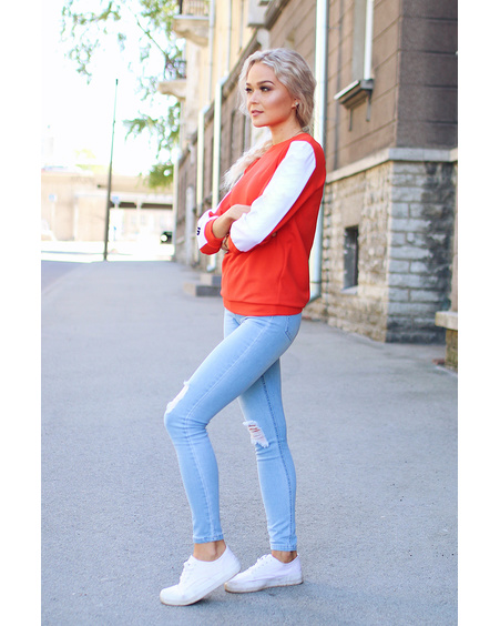 CUSTOM SLOGAN - ORANGE S. SWEATER