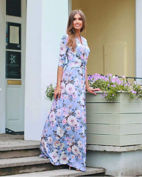 SCOTCH ROSE MAXI ELEGANT DRESS LILAC