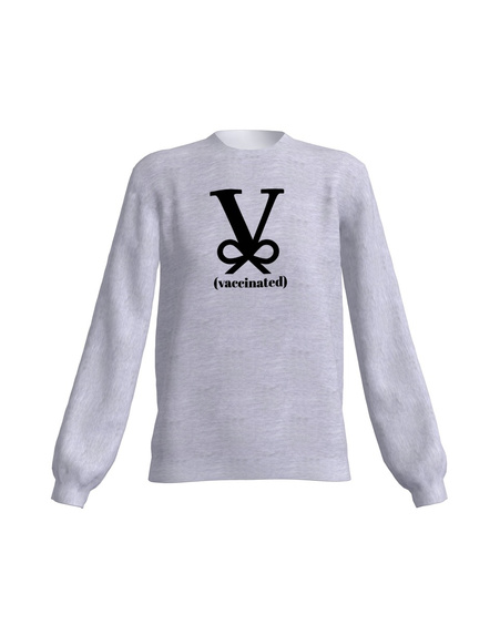 VACCINATED SWEATSHIRT LIGHT GREY