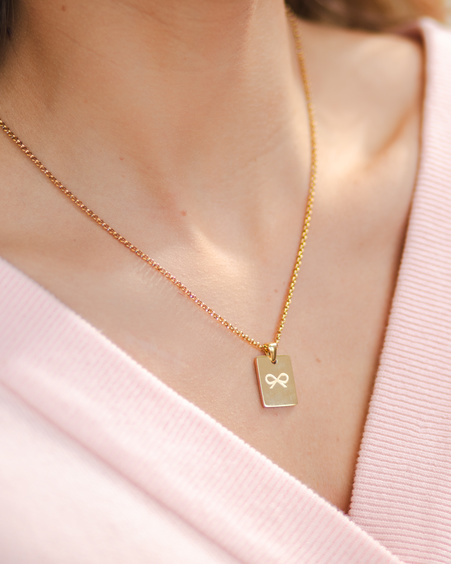 TD BOW NECKLACE GOLD