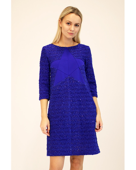 BLUE STAR KNIT DRESS