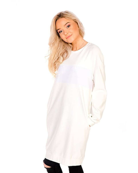 CUSTOM MESSAGE OVERSIZE DRESS WHITE