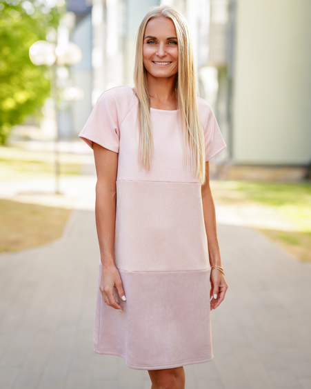 BLOCKS FREE DRESS PASTEL PINK
