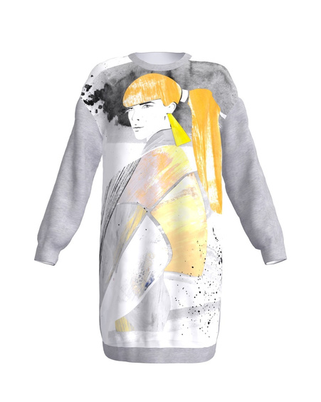 IRRESISTIBLE SWEATER DRESS GREY