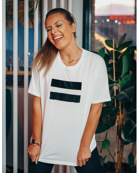 BLACK VÕRDSUS UNISEX T-SHIRT WHITE