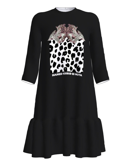 SUURED KIISUD EI NUTA FRILL DRESS BLACK