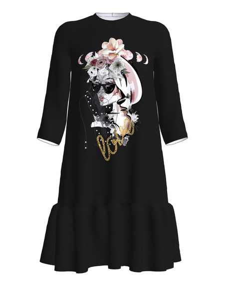 Dress Frill Black